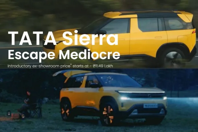 Tata Sierra Price Revealed for Top-End Accomplished Variants