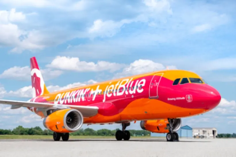 JetBlue Dunkin Coffee Plane Unveiled with Bold New Design
